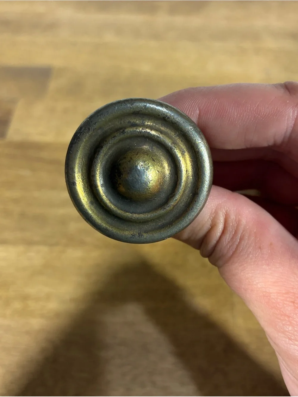 Antique Rustic Metal Bullseye Dresser Knobs 1
